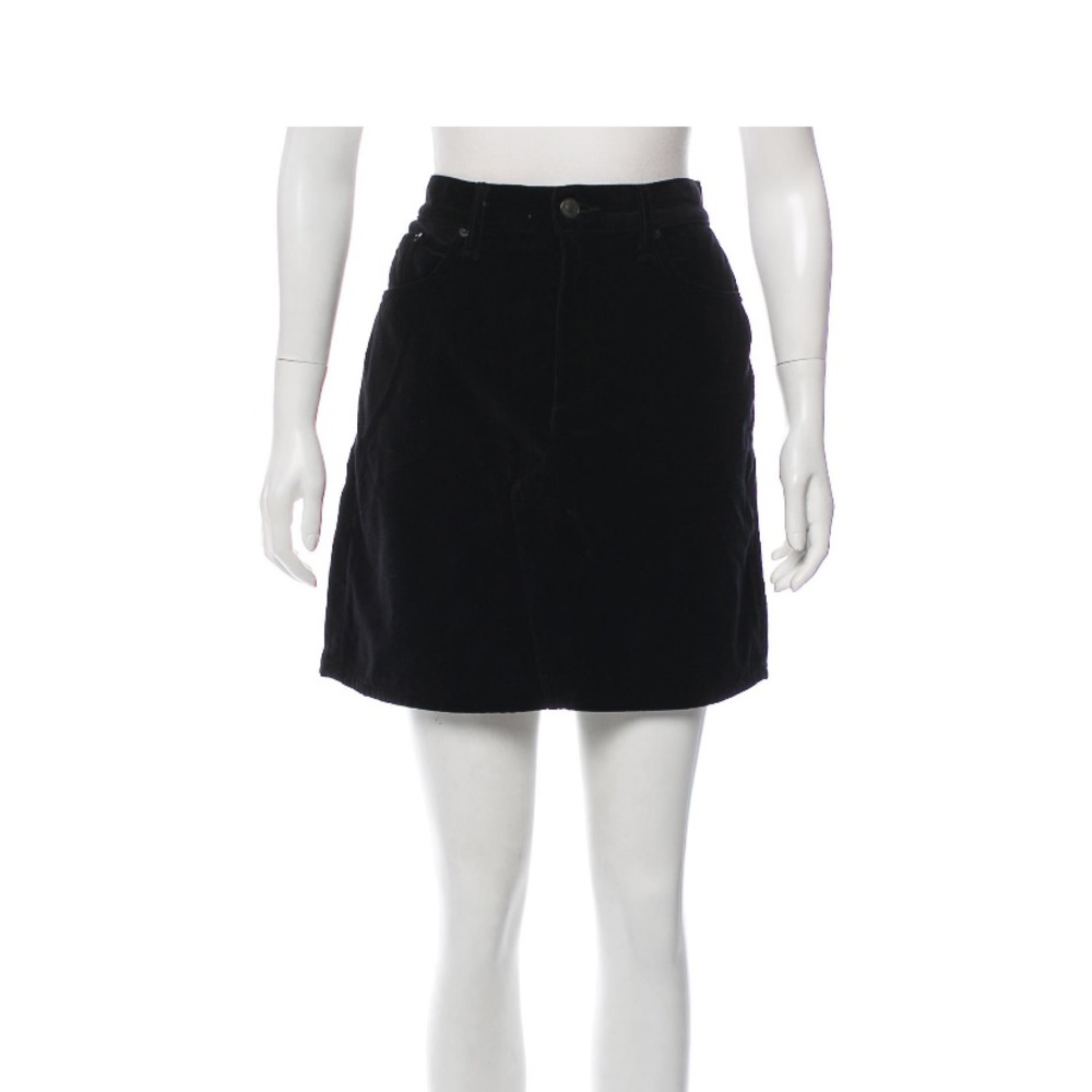 Rag & Bone black velvet mini skirt